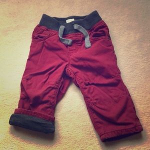 6-12M Lined Maroon Pants